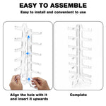 HASTHIP Glass Stand Sunglass Holder for Display and Storage with 6 Pair Capacity | Clear Organizer Rack