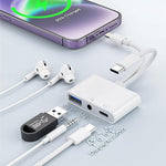 HASTHIP® USB C to USB Camera Adapter with Charging Port [MFi Certified]
