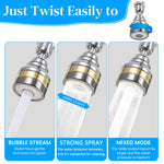 HASTHIP Swivel Faucet Aerator for Kitchen Sink with 3 Spray Modes and 360° Rotation | Chrome-Plated Water Saving Nozzle