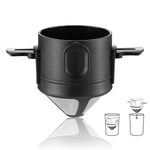 Filter Coffee Maker Double Mesh Pour Over Coffee Filter Food Grade Stainless Steel & Plastic Coffee Dripper 100% Paperless Maker Foldable to Fit Most Cup Keep Coffee Flavour Easy to Use and Clean