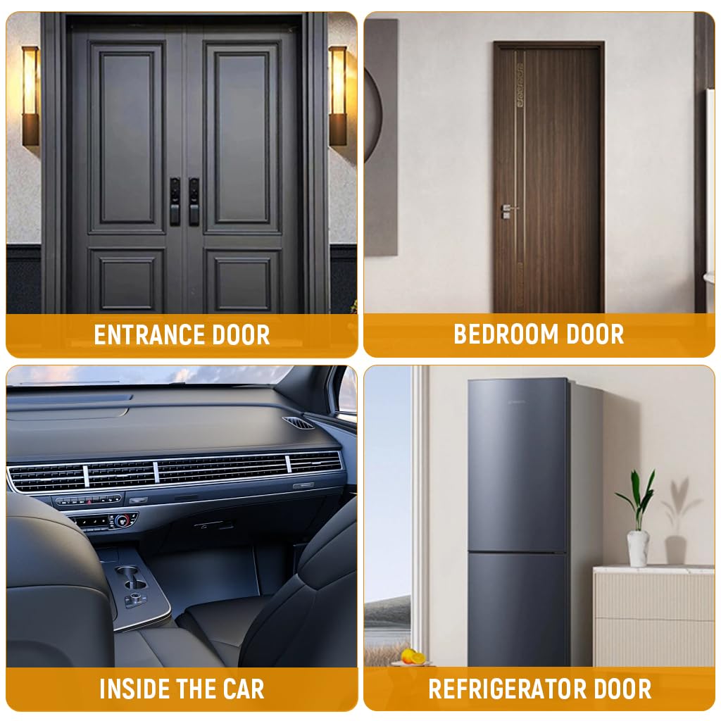 HASTHIP Door Chime for Home and Shop with Magnetic Mount and Beech Wood Base | Brass Bell