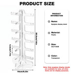 HASTHIP Glass Stand Sunglass Holder for Display and Storage with 6 Pair Capacity | Clear Organizer Rack