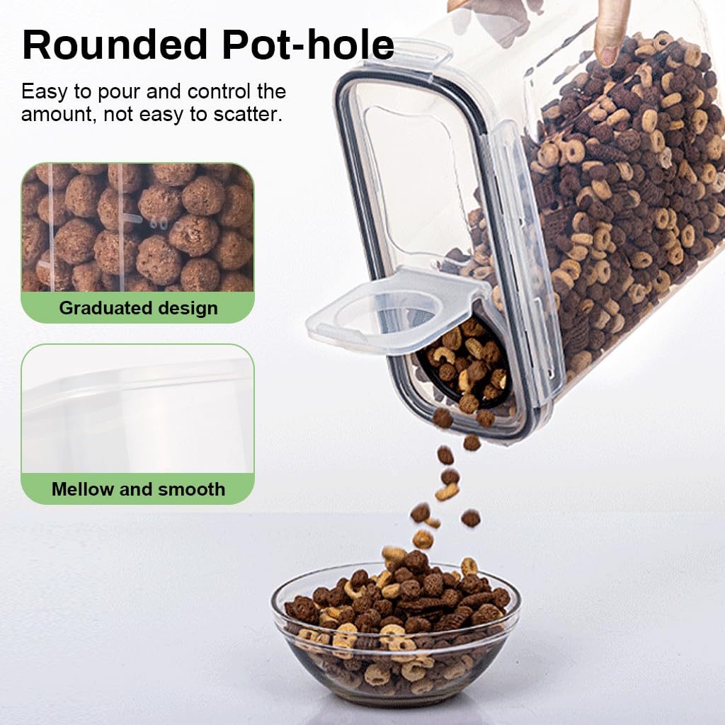 HASTHIP Food Storage Containers Set for Kitchen Pantry with Pour Outlet & Stackable 2.5L Design