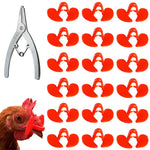 HASTHIP Chicken Goggles for Poultry with Pincer Tool and 100 PCS Set | Eye Protection for Hens and Ducks