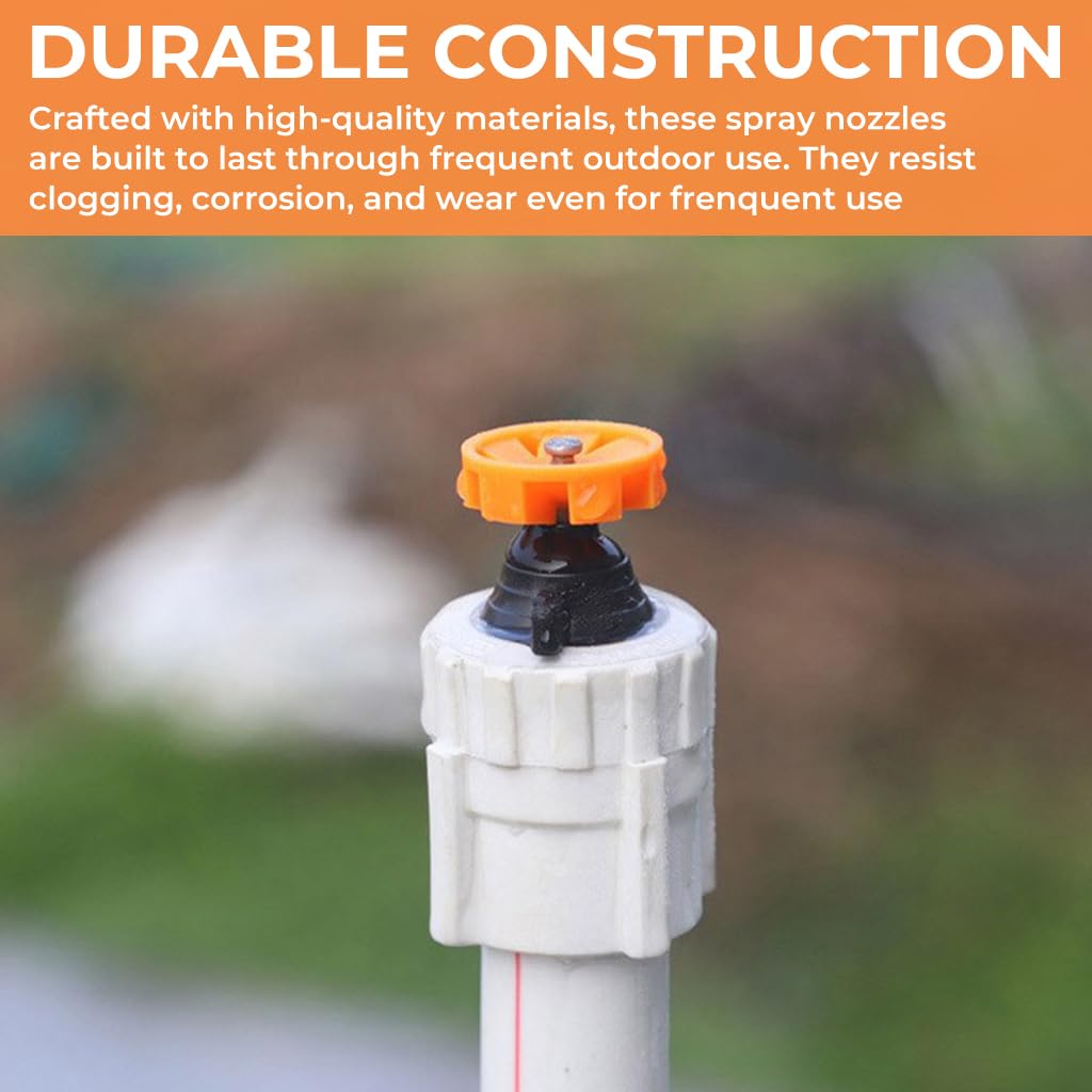 HASTHIP Garden Sprinkler Mist Spray Nozzles 10 Pcs for Drip Irrigation with 360° Rotating Heads