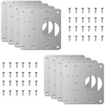 HASTHIP® 12Pcs Hinge Repair Kit Cabinet Door Hinge Repair Plate Hinge Fixing Plate for Kitchen Cupboard Door Locker Cabinet Door, Hinge Fixing Plate Cabinet Hinge Repair Brackets with Mounting Screws