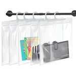 HASTHIP Hanging Storage Bags 10Pack for Classroom and Home featuring Hook and PE Material | 10.2 x 14.9 in Clear Book Pouches