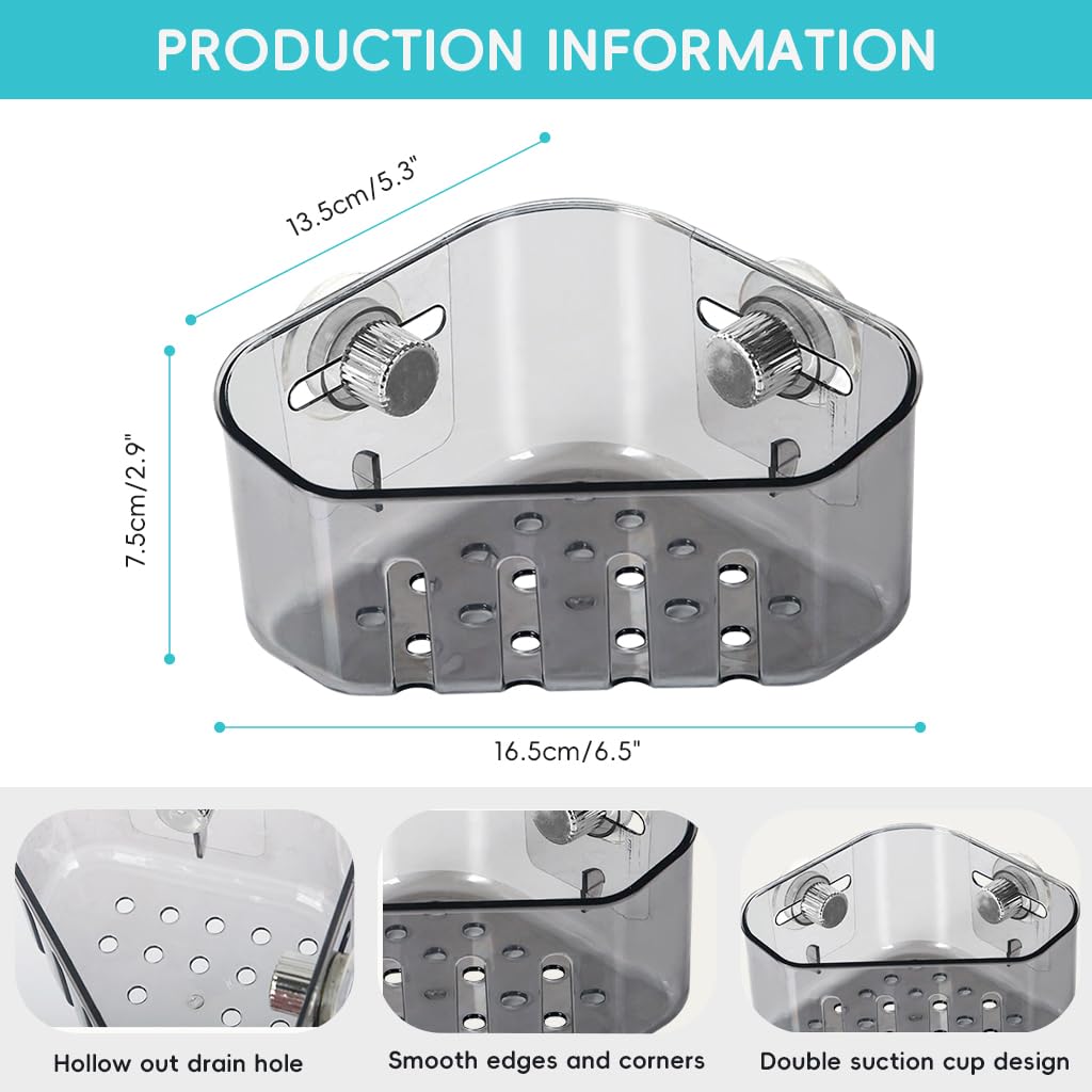 HASTHIP Kitchen Sink Strainer Basket for Corners with Triangle Design and Plastic Body | Easy to Clean Drain Basket for Food Waste and Fruits