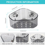 HASTHIP Kitchen Sink Strainer Basket for Corners with Triangle Design and Plastic Body | Easy to Clean Drain Basket for Food Waste and Fruits