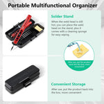 HASTHIP® 15W LCD Cordless Soldering Iron Kit 1100mAh Rechargeable, 180-450°C Adjustable Temperature, with 2 Replacement Tips, for Electronics Repair, DIY Crafts, Welding Tool Set-Red