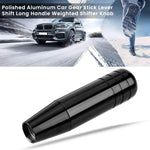 ZIBUYU® Car Gear Shift Knob, Universal Car Gear Shifter, 7" Gear Shift Handle Aluminum Alloy Shifting Lever Stick Shifter Knob Handle Fit Most Manual Automatic Vehicles with 8/10/12mm Adapters, Black