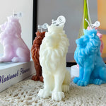 HASTHIP 3D Lion Candle Mold for Resin and Chocolate Crafts featuring Crown Design 5.7x9.4cm Silicone