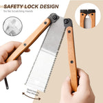 HASTHIP Hand Saw for Woodworking and DIY with 5.5 in Dual Edge Blade featuring SK-5 Steel
