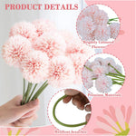 HASTHIP Artificial Chrysanthemum Flowers for Table Decor featuring 10pcs 9in Pink Fabric Bouquet