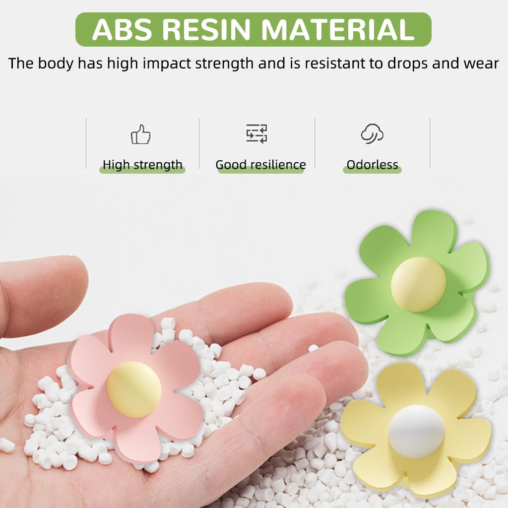 HASTHIP Silicone Sink Overflow Hole Covers for Bathroom Vanities with Flower Design Pack of 3