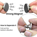 HASTHIP Curtain Magnets Closure with Tack for Heavy Velvet and Suede Drapes | 5 Pairs Holdback Buttons