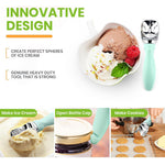 HASTHIP Ice Cream Scoop for Desserts and Fruit with Ergonomic Anti Slip Handle | Stainless Steel Flat Head Design