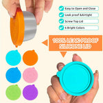 HASTHIP Small Condiment Containers for Salad Dressings featuring Leakproof Silicone Lids and Reusable Stainless Steel Cups 6 Pack 40ml