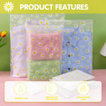 HASTHIP Clothing Storage Bags for Travel and Home with Zip Lock | 10 Pcs Matte PEVA Daisy Print