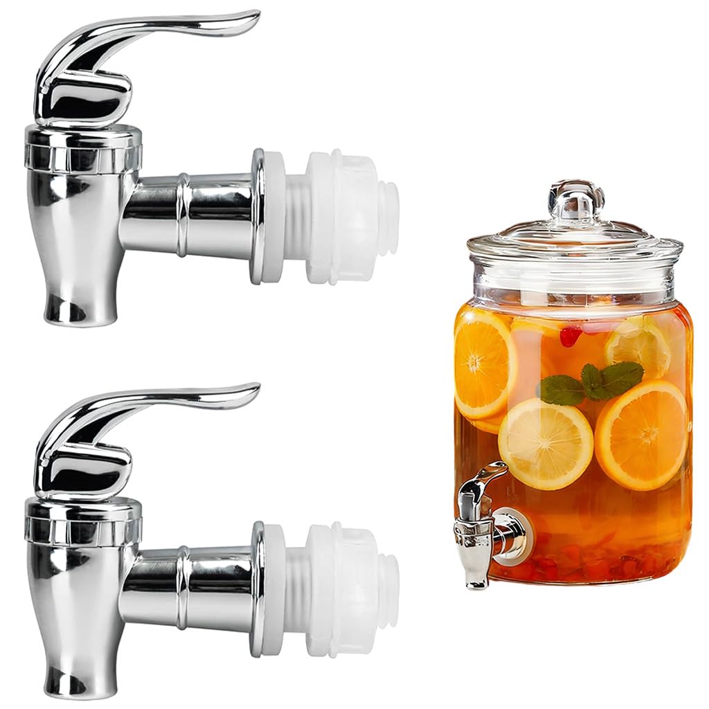 HASTHIP® 2Pcs Replacement Spigots for Beverage Dispenser, Food Grade & Leakingproof Reusable Drink Tap Faucets for Cool Drink Containers, Juice, Water & Iced Tea Dispensers