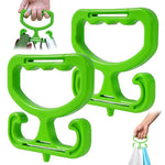 HASTHIP Bag Holders for Heavy Lifting with Dual Hooks and Ergonomic Handles | 2Pcs Green