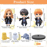 HASTHIP Action Figures Set for Desk Decoration with 6PCS Featuring Harry Hermione Ron | 10 cm Collectible Showpiece