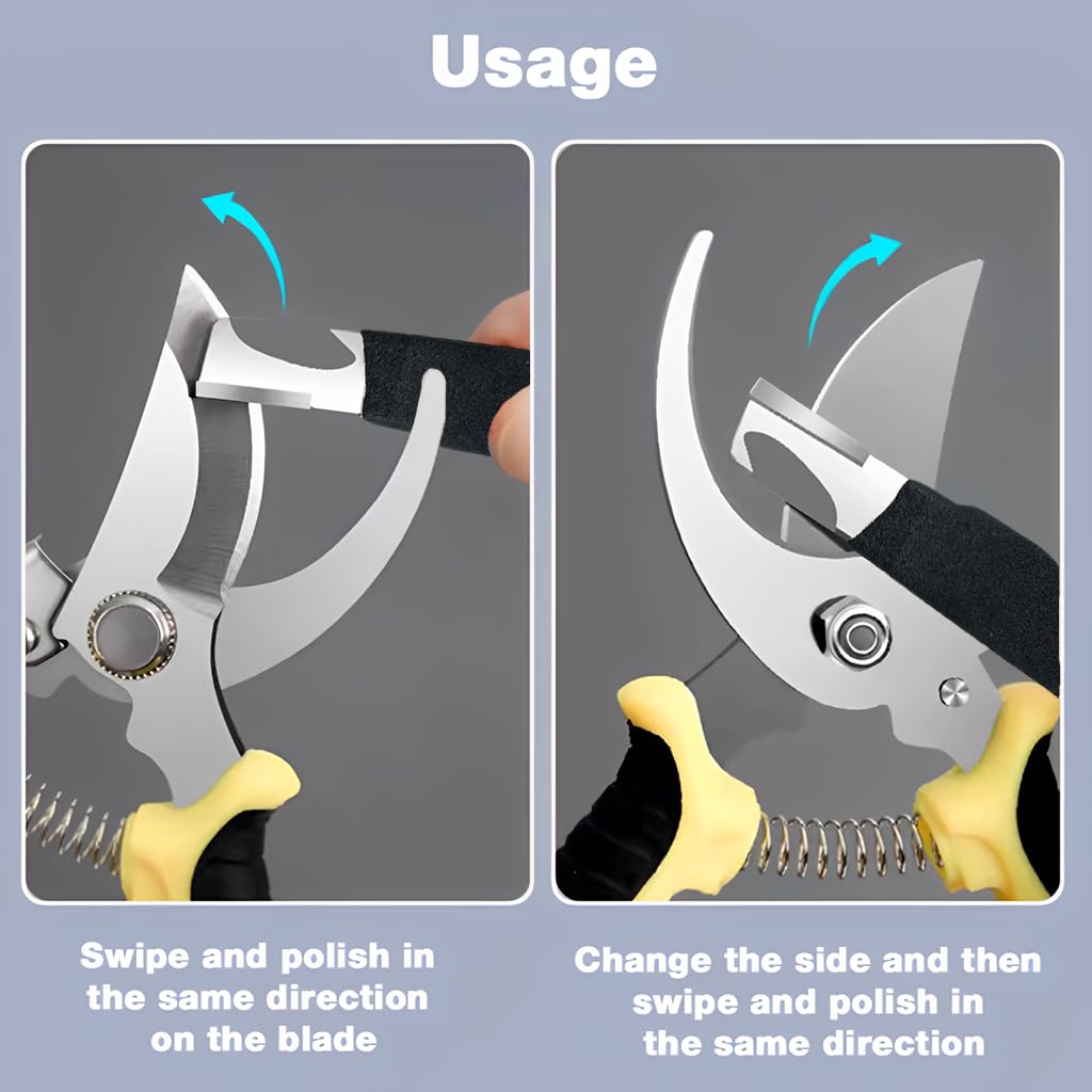 HASTHIP Diamond Sharpening File for Scissors and Garden Tools featuring Anti Slip Handle | 3PCS 5 in Steel Design