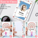 HASTHIP ID Badge Holder for Keys and Cards with 23 in Retractable Reel & Quick Carabiner | Rainbow Print Lanyard