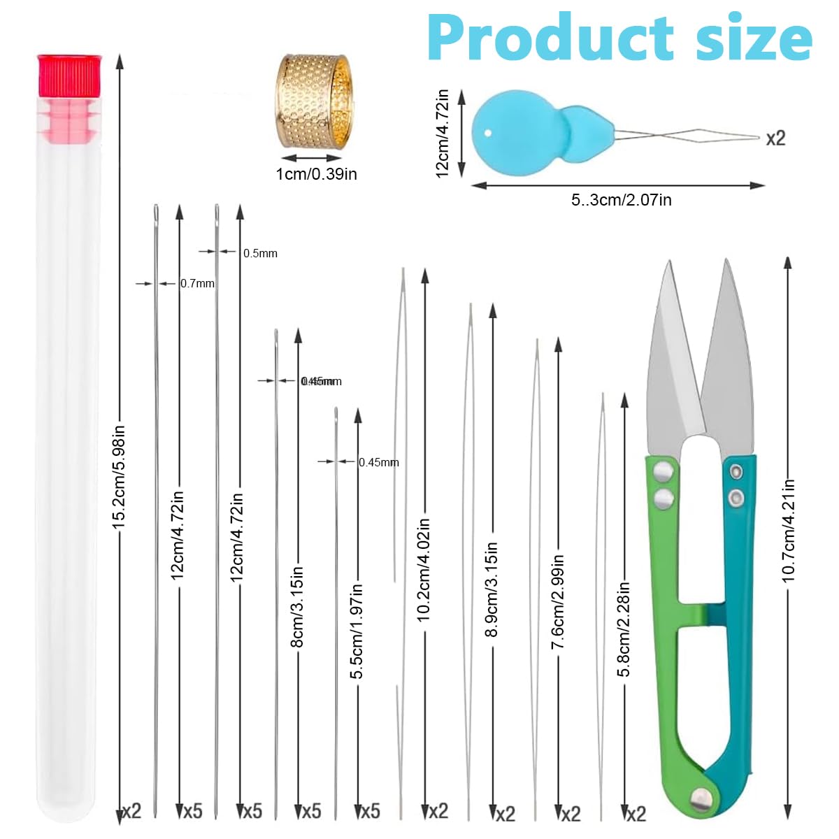 HASTHIP Beading Needles Set for Jewelry Making with 168 pcs tools and big eye design
