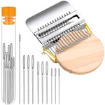 HASTHIP Darning Mini Loom Machine for Mending Jeans with 21 Hooks and 9 Needles | Wooden Weaving Tool