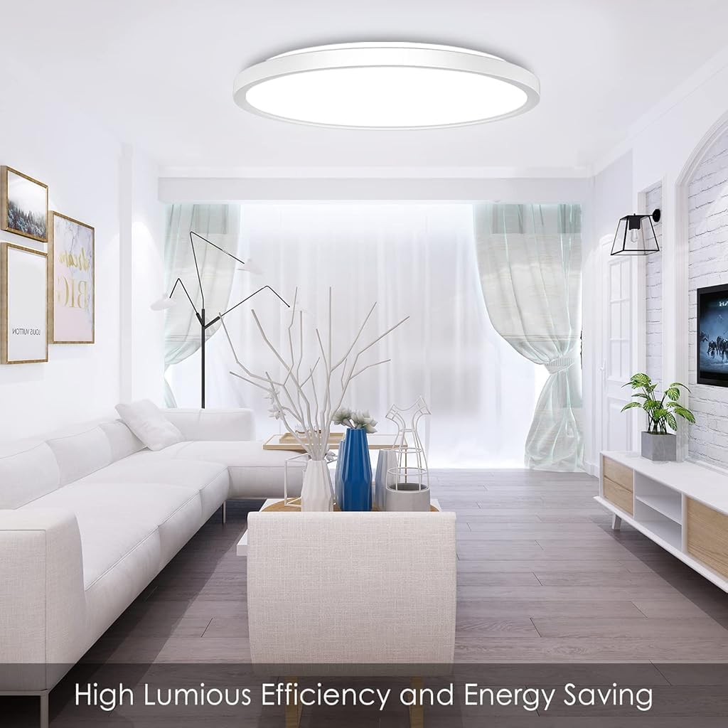 HASTHIP® Lámpara de Techo LED con Control Remoto 24W 3200lm 12 Pulgadas