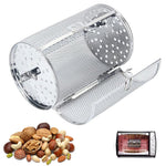 HASTHIP® Stainless Steel Rotating Grilled Basket Rotisserie Basket, Electric Oven Baking Cage Grill for Air Fryer and Oven, Rolling Grilling Baskets for Grilling (9.05 x 4.72 inch)