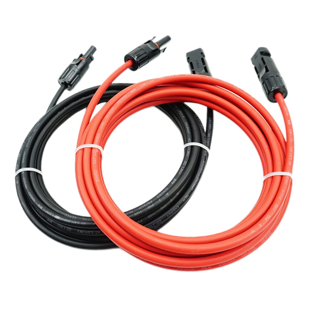 3ft 10AWG Solar Extension Cable with Solar Panel Female and Male Connector Solar Panel Adapter (2pcs)