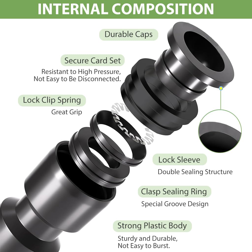 HASTHIP Garden Drip Irrigation Drippers for Plants featuring 30 pcs 360° Adjustable Stakes