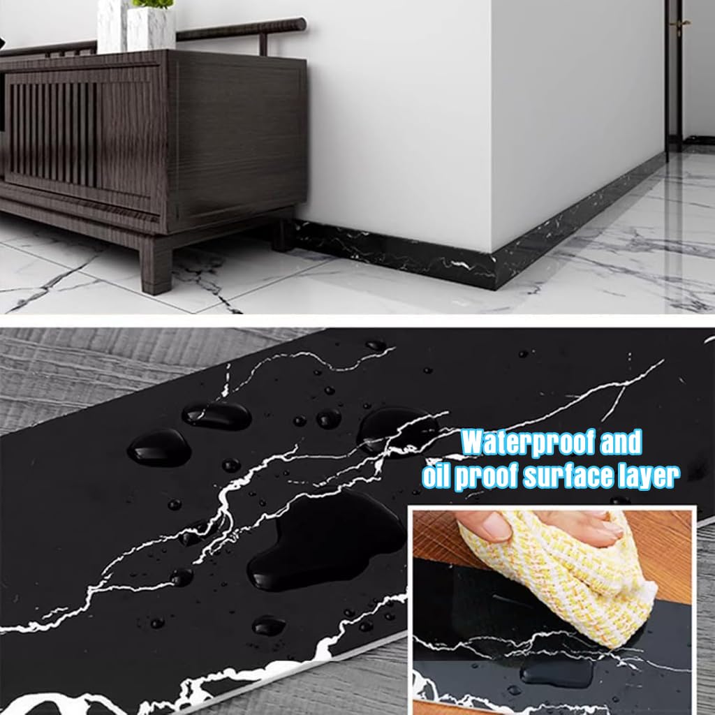 HASTHIP Self Adhesive Floral Wall Stickers for Home with 3.9 in × 29.5 ft PVC Border | Green Decor