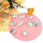 HASTHIP Kawaii Pins for Backpacks featuring 10 Acrylic Cartoon Character Brooches | Cute Kitty Charms for Bags and Jackets