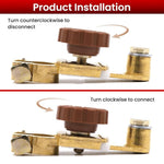 HASTHIP® Interruptor Desconectador de Batería 12V 125A Universal para Terminal Negativo,Interruptor de Corte Rápido con Perilla Giratoria,Construcción Cobre Puro para Coche Camión