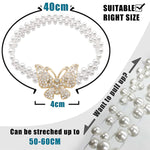 HASTHIP Curtain Tie Backs for Home and Office featuring Adjustable Elastic Rope | 2Pcs Gold Metal Pearl Holders