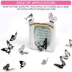 HASTHIP® 36Pcs 3D Butterfly Wall Stickers Decor Removable Butterfly Stickers PVC Black and White Butterfly Decals DIY Decorative Wall Art Crafts for Baby Room Home Decor Refrigerator Decoration