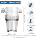 HASTHIP Water Filter for Tank Heater and Washing Machine with Clear Housing and 1/2 inch Thread | PP Fiber Filtration for Sediment and Rust Removal