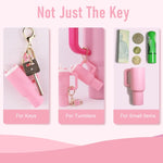 HASTHIP Mini Keychain Accessories for Stanley Cup featuring Pink Charm for Women & Girls Gifts