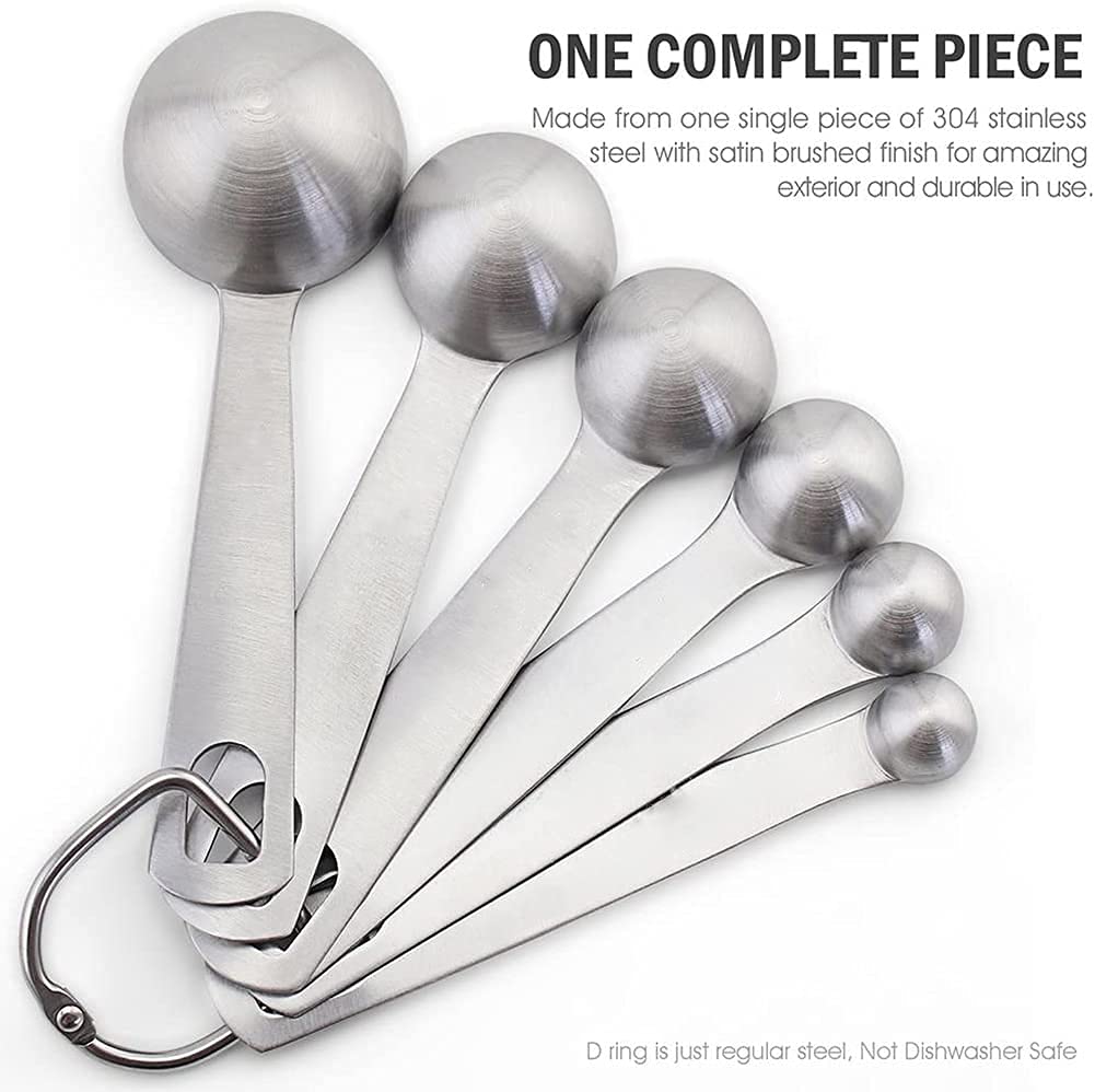 Measuring Spoons Set Stainless Steel Spoons for Baking Precisely Cooking Measurement Spoons Kitchen Cooking Measuring Spoons - Set of 6