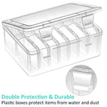 HASTHIP Jewelry Organizer Box Set for Earrings and Rings 15 Pcs with Clear Plastic Cases | Ideal for Beads and DIY Craft Storage
