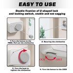 HASTHIP Retractable Clothesline for Indoor and Outdoor Use with One Button Retract | 4.2m Stainless Steel Adjustable Tension Laundry Line