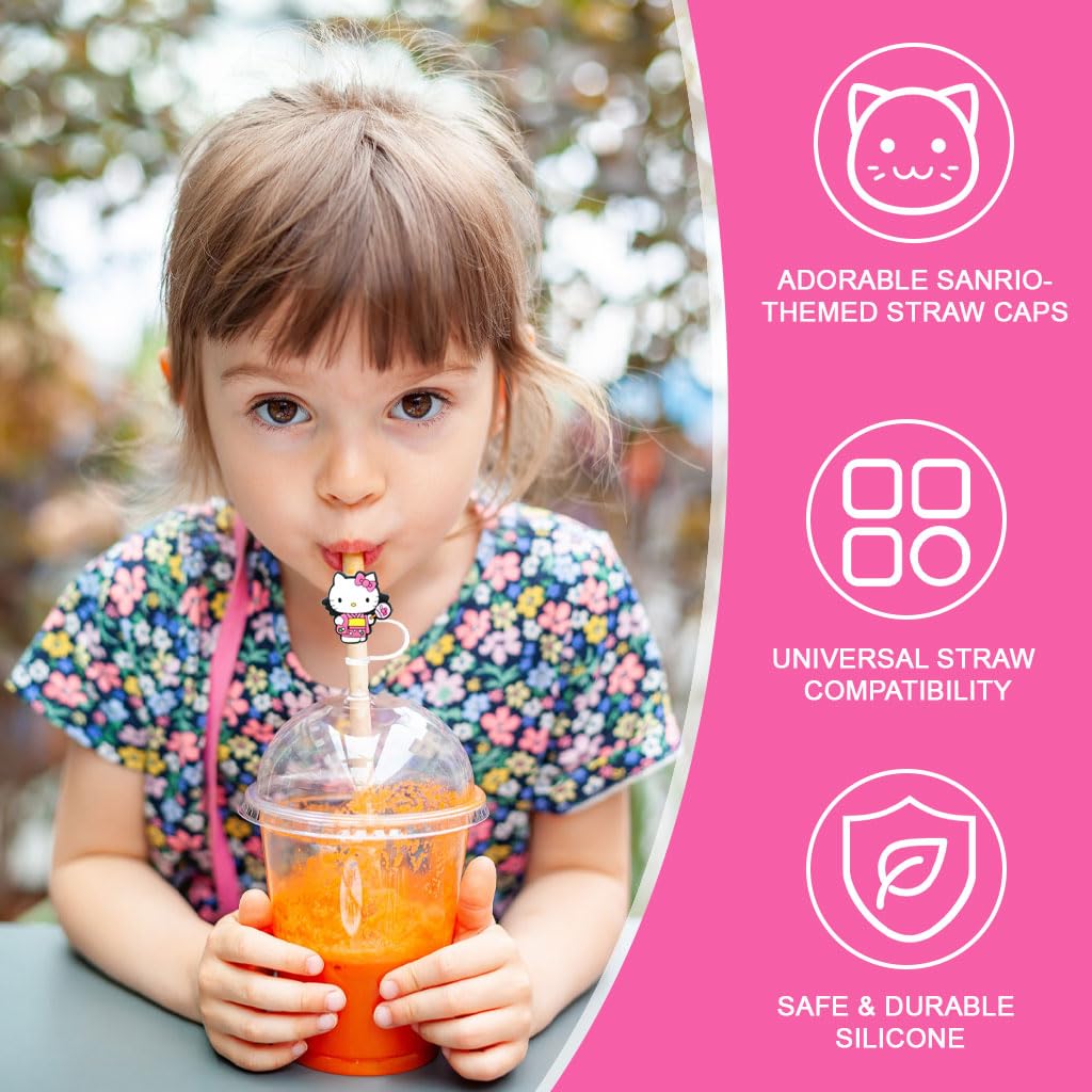 HASTHIP Kawaii Straw Caps for 10mm Stanley Straws featuring 12Pcs Silicone Covers | Hygienic Dust Protection