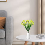 HASTHIP Artificial Flowers for Home Decor featuring 2 Pack Yellow Stems | Festival Table Decoration