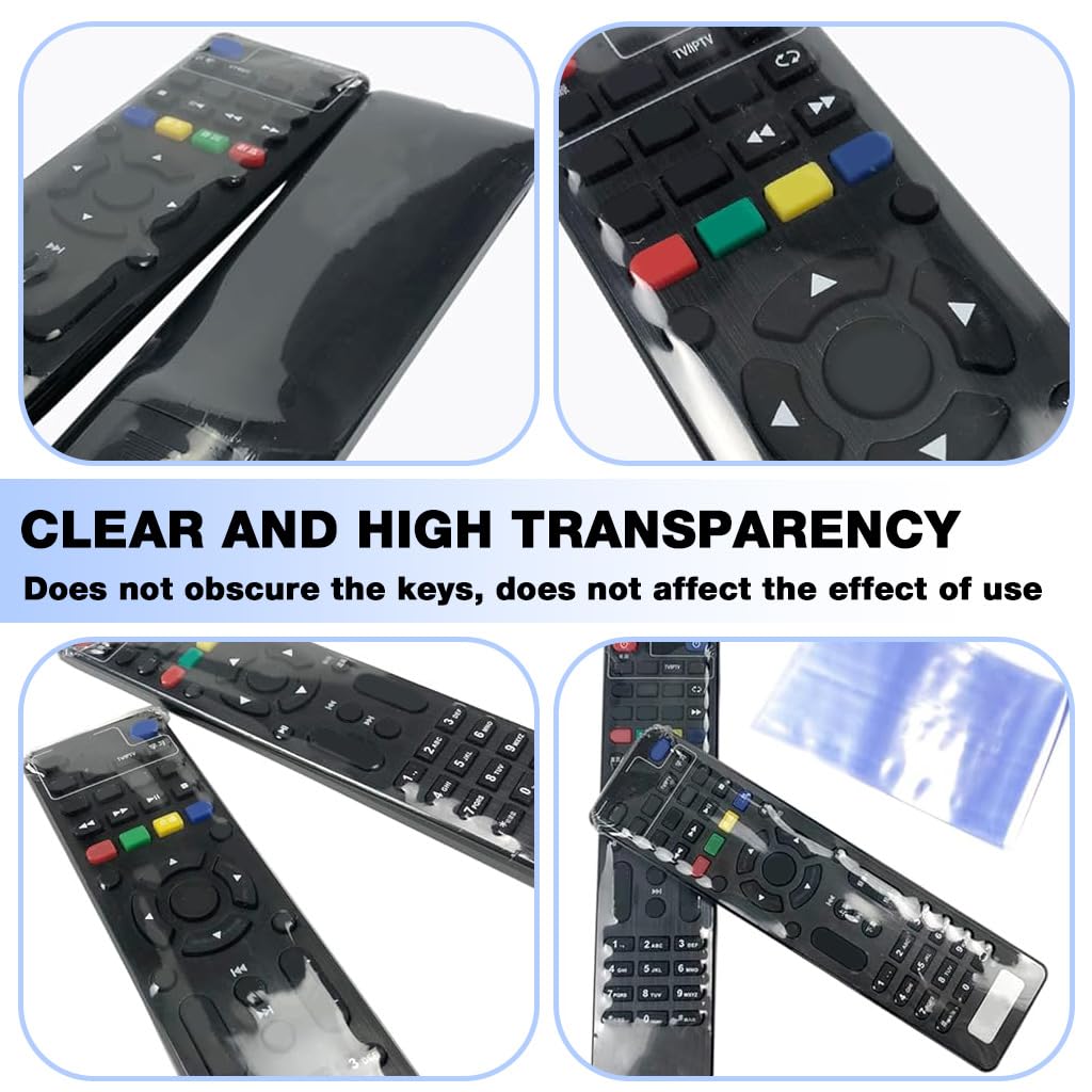 HASTHIP Heat Shrink PVC Pouches for Remote Controls featuring Transparent 8x25cm Design | Pack of 100 Dustproof Covers