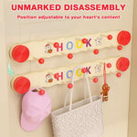 HASTHIP Cloth Hanger for Wall with 7 Hooks featuring Dual-Row Design and Suction Cup Hold | Multicolor Organizer