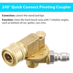 HASTHIP Pressure Washer Accessories Kit with 1/4 Inch Quick Connect Copper Nozzles | 4 Spray Tips for Multi Angle Cleaning