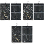 HASTHIP Hanging Jewellery Organiser for Closet and Door with Dual Sides | Holds 300 Pairs and 30 Necklaces